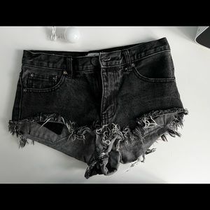 Grey short shorts